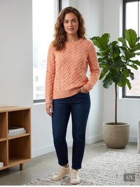 Lands' End Women's Sweater in Orange